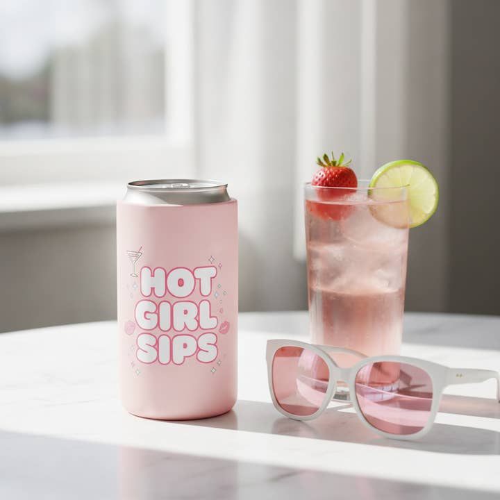 GiftsbyPR - Wholesale Drink Huggers & Koozies - Hot Girl Sips Coolers, Bachelorette Party Can Cooler Favors1