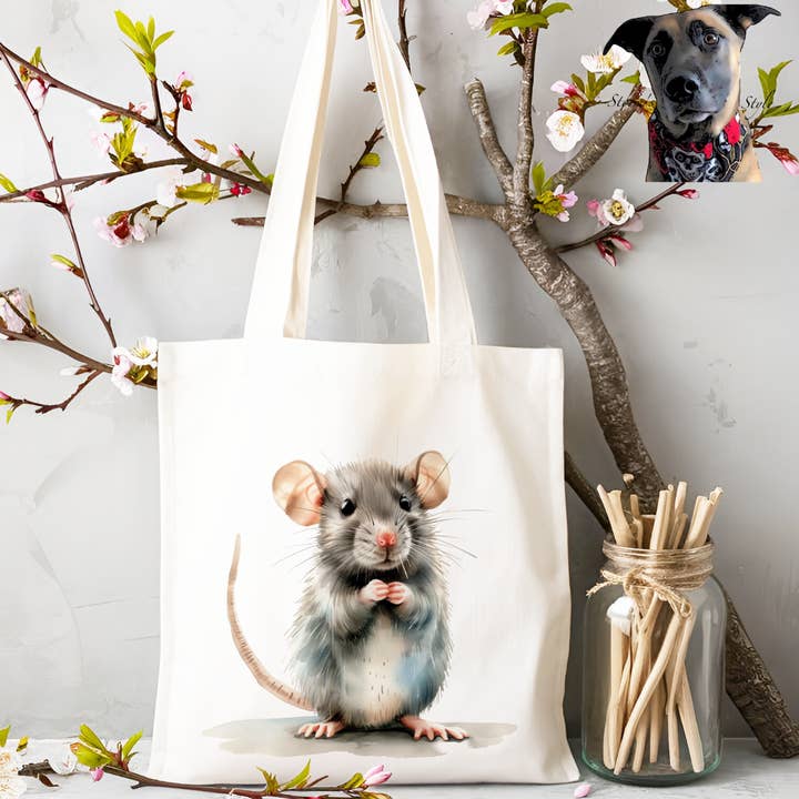 Cute Rat Tote Bags - 11 designs for wholesale by Storms Style