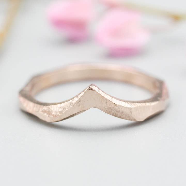 Roségouden kroonontwerp verlovings- en trouwring #2 voor wholesale door Metal Studio Jewelry