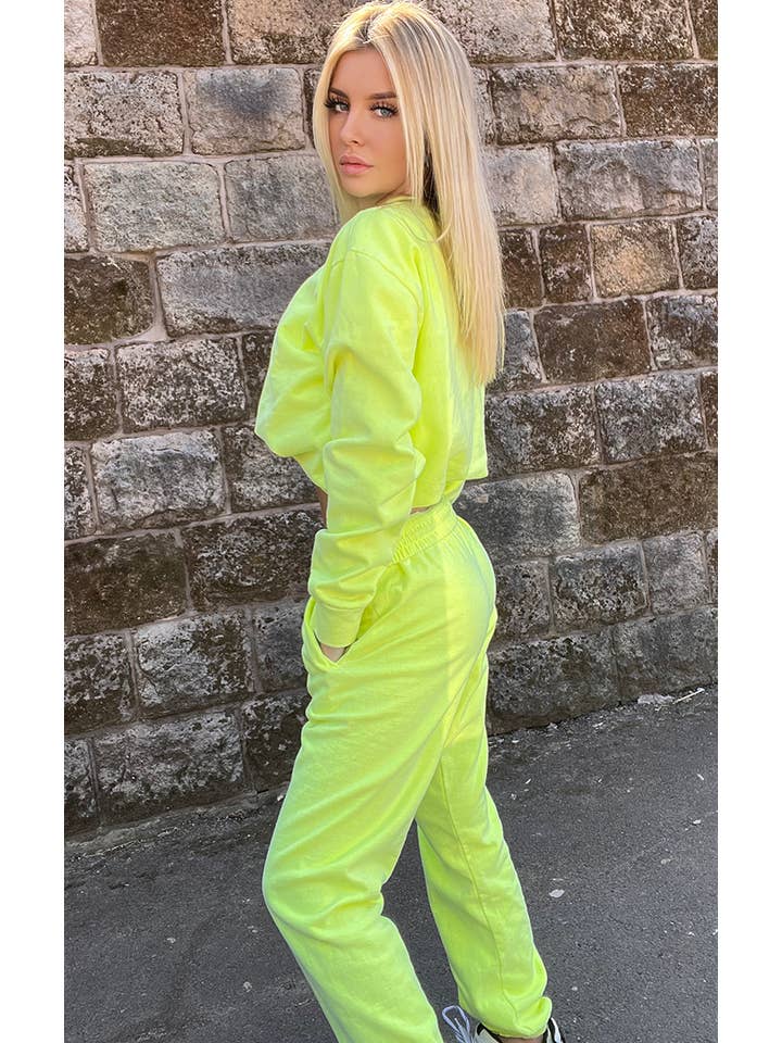 Splashy - Wholesale Tracksuit – Women′s - Neon Co-Ord Tracksuit Festival Sweatshirt/Joggers Set2