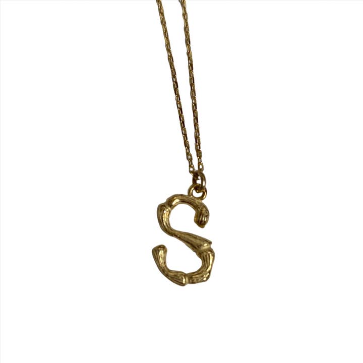 Bamboo Initial Necklace for wholesale by Silla
