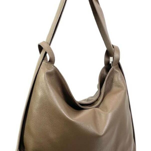 Bolsa Hobo grande de couro genuíno conversível em mochila por atacado de Chenson & Gorett