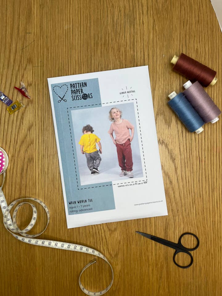 Kids Wren Woven T Shirt Sewing Pattern for wholesale by Pattern Paper Scissors