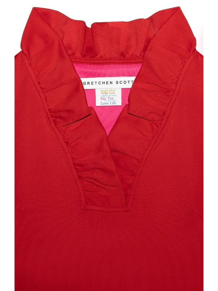 Gretchen Scott LLC - Vente Chemisier – femme - Haut Ruffneck Jersey - Uni4