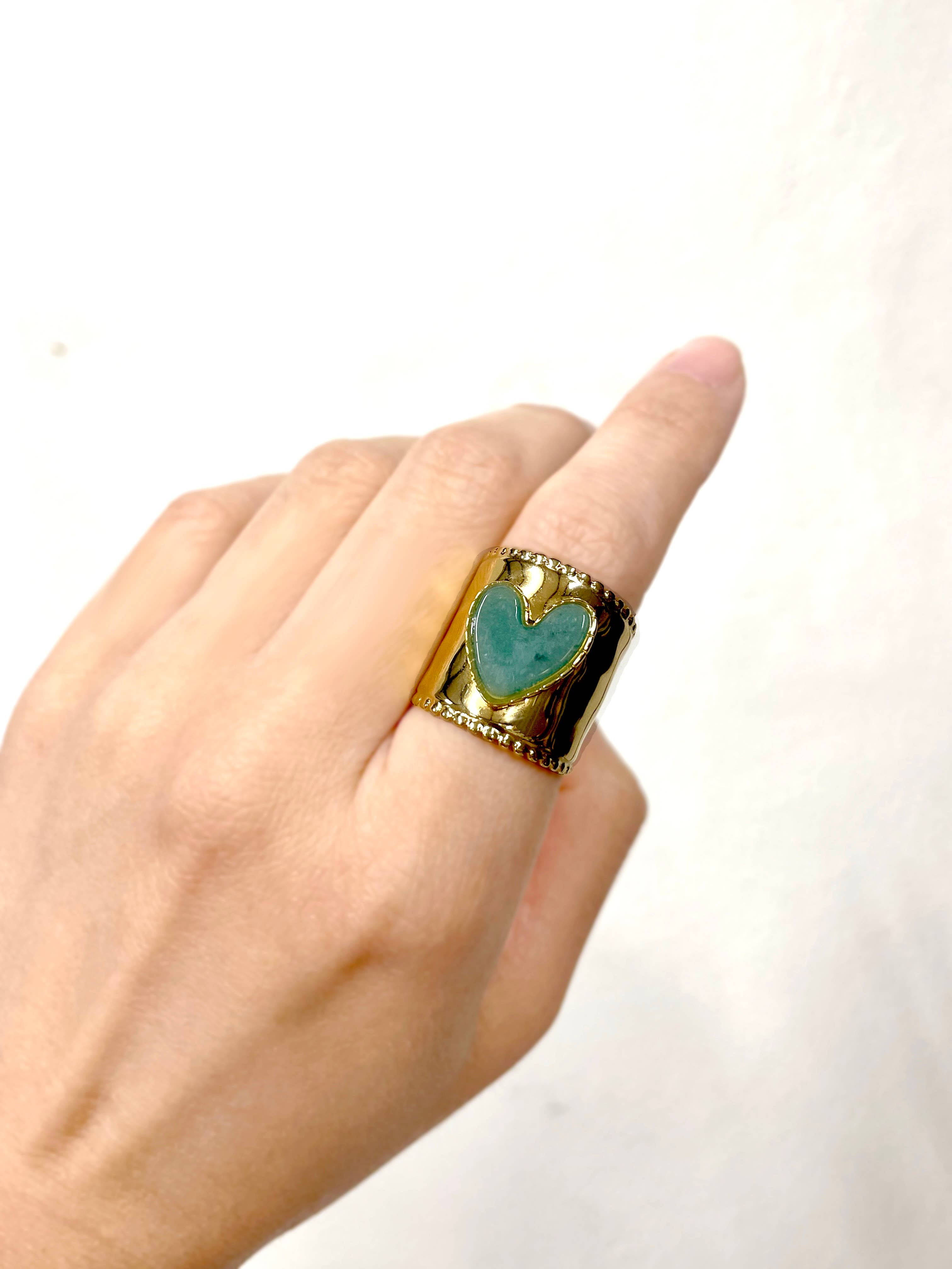 Cassette Barcelona - Wholesale Cocktail/Statement Ring - Stainless Steel Heart Ring1