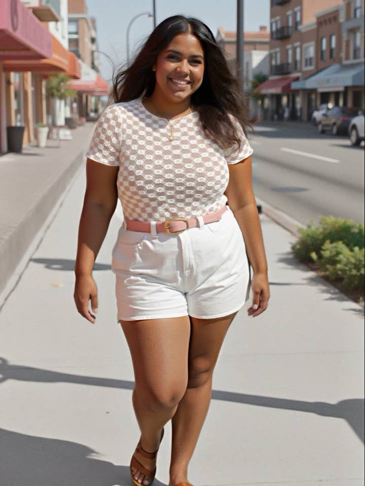 Sheer Daisy & Lace Short Sleeve Top for wholesale by Girl Code Couture