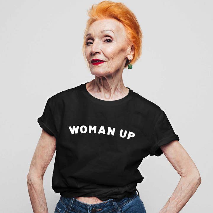 Woman Up Feminist T-Shirt for wholesale by The Spark Company