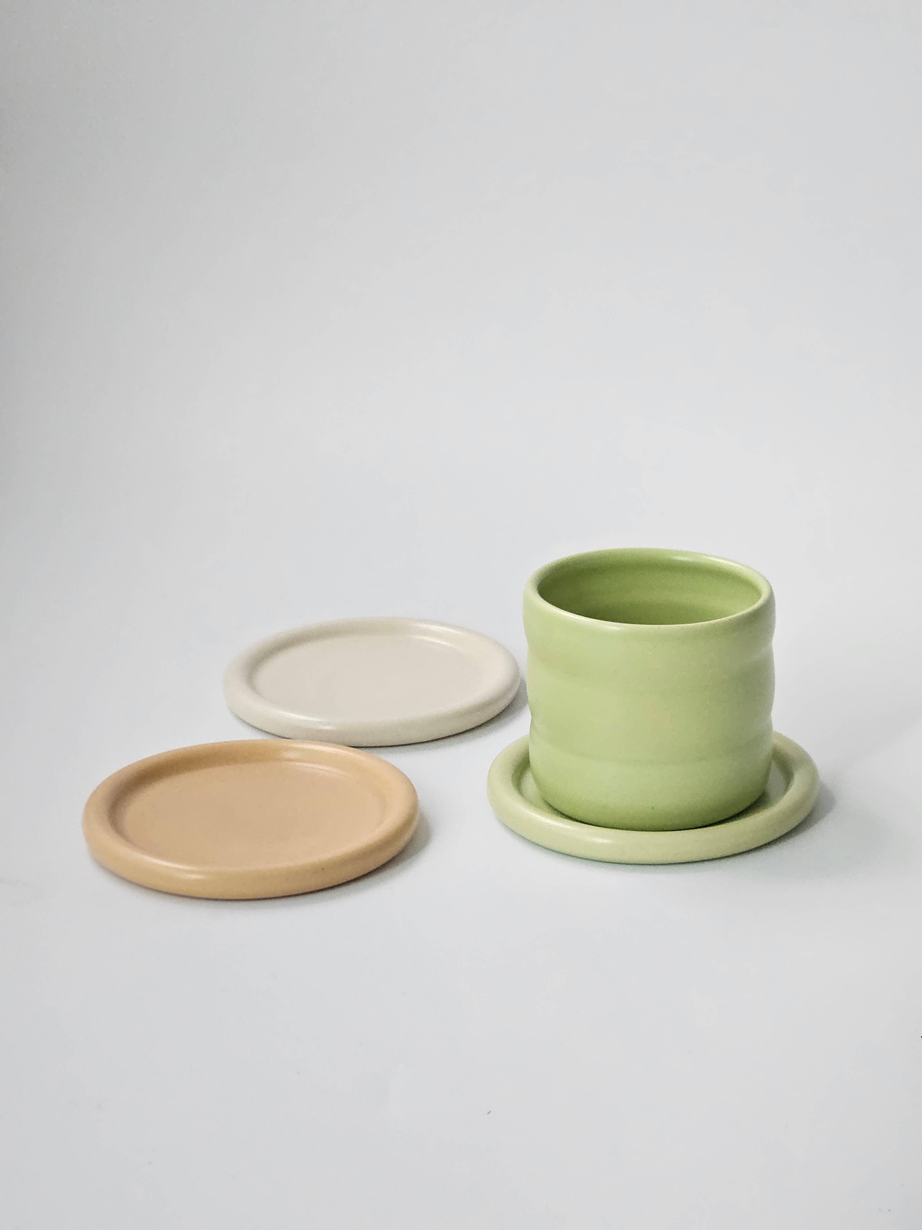 Bad Dogs Studio – wholesale Coasters – Classic Coaster • Handmade Colorful Ceramic Small Plate