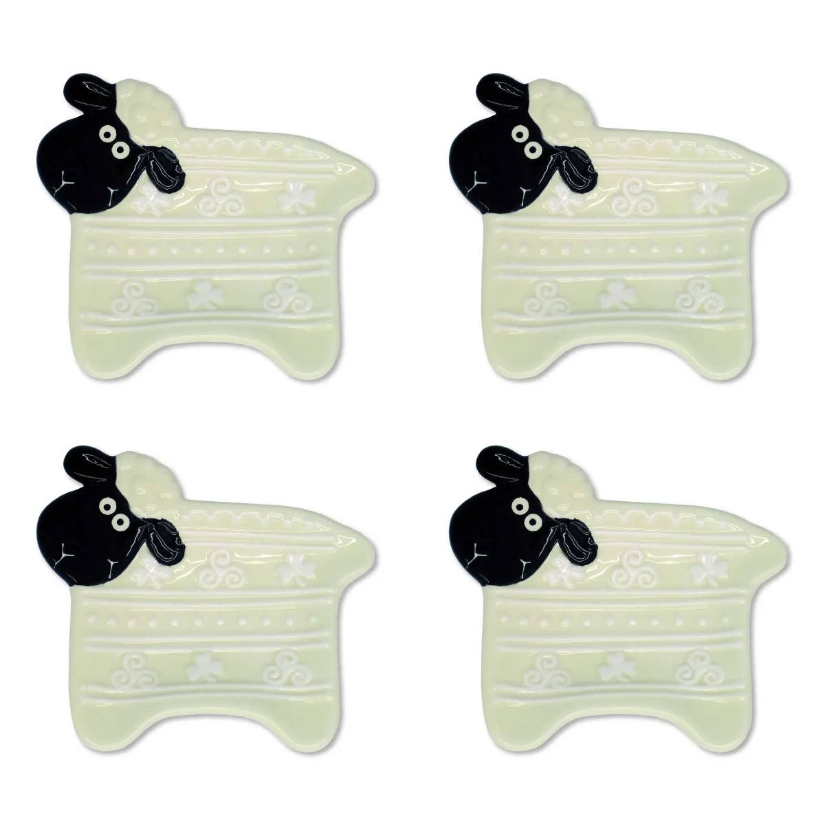 Dublin Gift Company - Vente Passoires à thé/infuseurs - Porte-sachets de thé en céramique peinte à la main en forme de mouton5