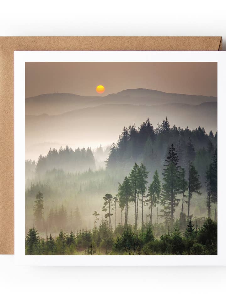 Dukes Pass Sunrise for wholesale by Ecosse Encaustics Cards