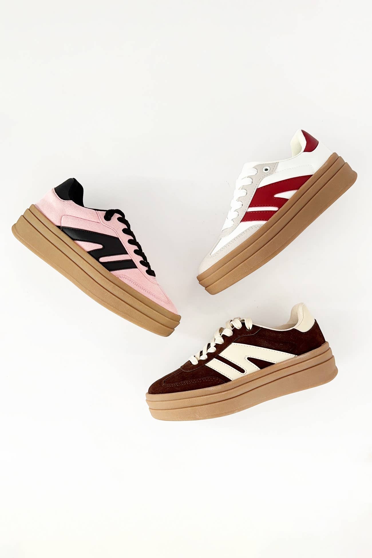 CCOCCI - Vente Baskets tendance – femme - BASKETS À PLATEFORME À BLOCS DE COULEURS TOPPING-056