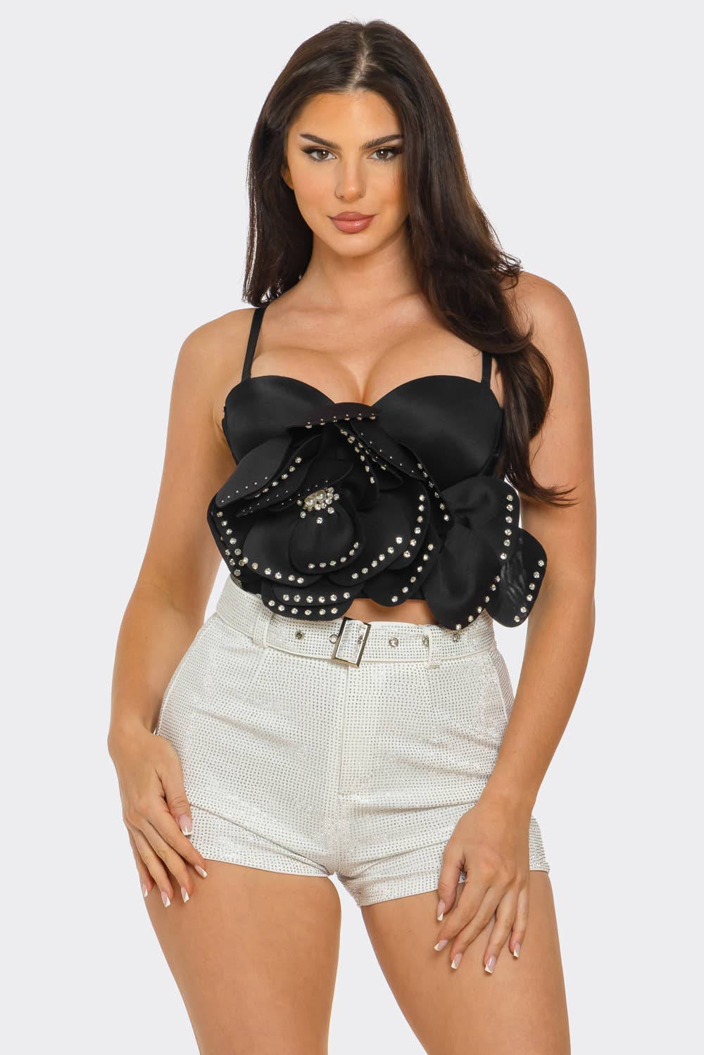 NEWGENS - Wholesale Corset - Women's - NT1113A 3D Floral Bustier Crop Top8