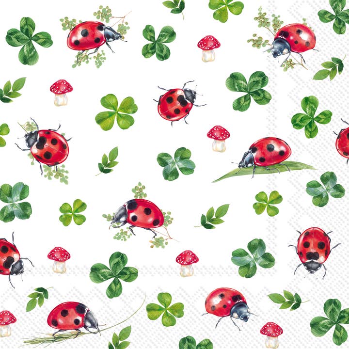 Paper Lunch Napkins 20 Ct Lucky Ladybug for wholesale by Boston International