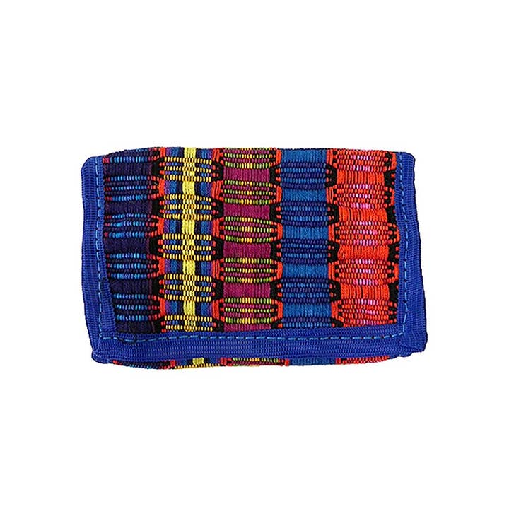Pichincha - Wholesale Wallet - Women's - Woven Striped Guatemalan Velcro Trifold Wallet9