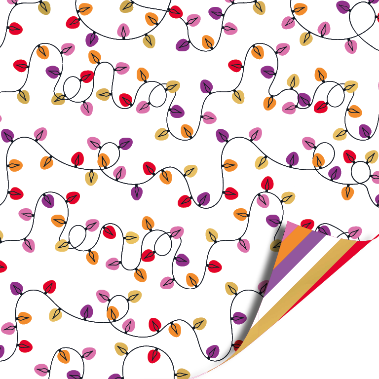 Wensjegeluk - Wholesale Flat Wrap - Wrapping paper | Christmas lights0