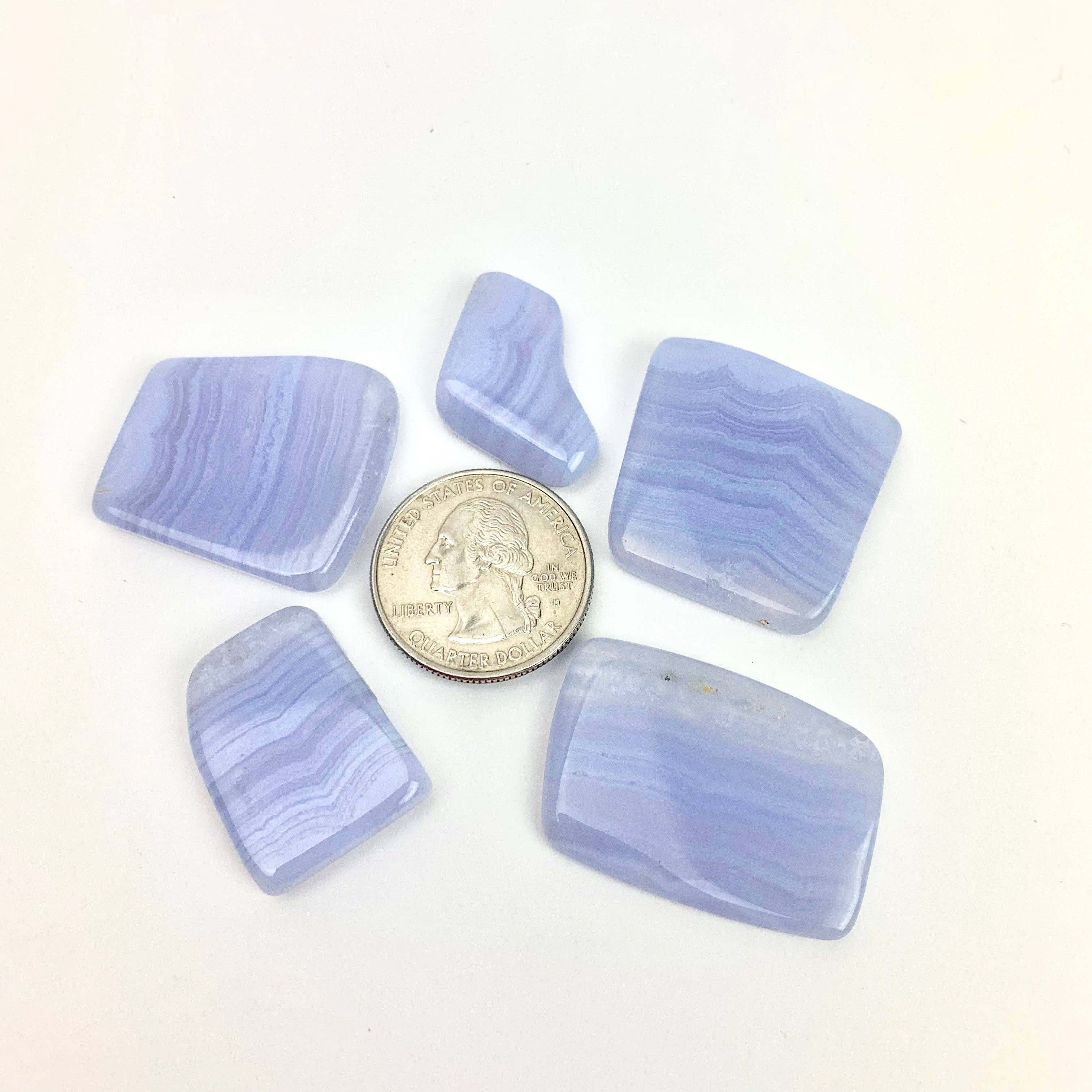Pelham Grayson Rose - Wholesale Spiritual Stone/Crystal - Blue Lace Agate | Slices | 25-35mm1