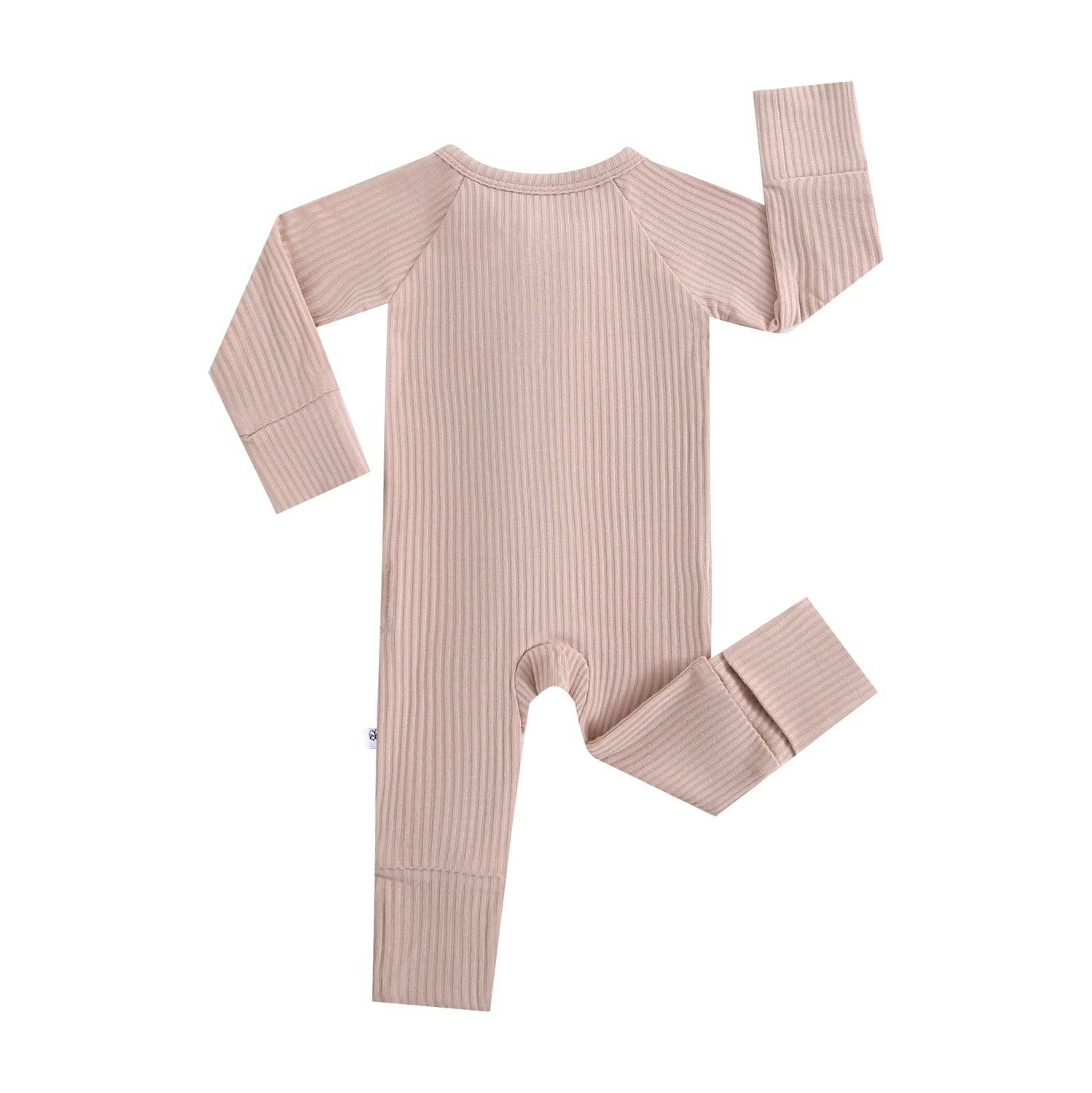Luxie Charm - Wholesale Jumpsuit - Baby - Maple Ribbed Zippered Baby Romper1
