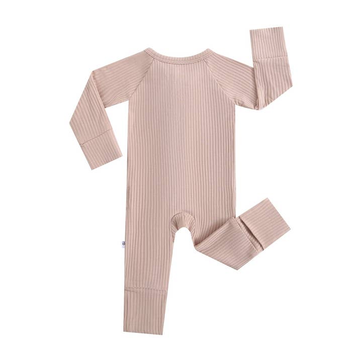 Luxie Charm - Wholesale Jumpsuit - Baby - Maple Ribbed Zippered Baby Romper1