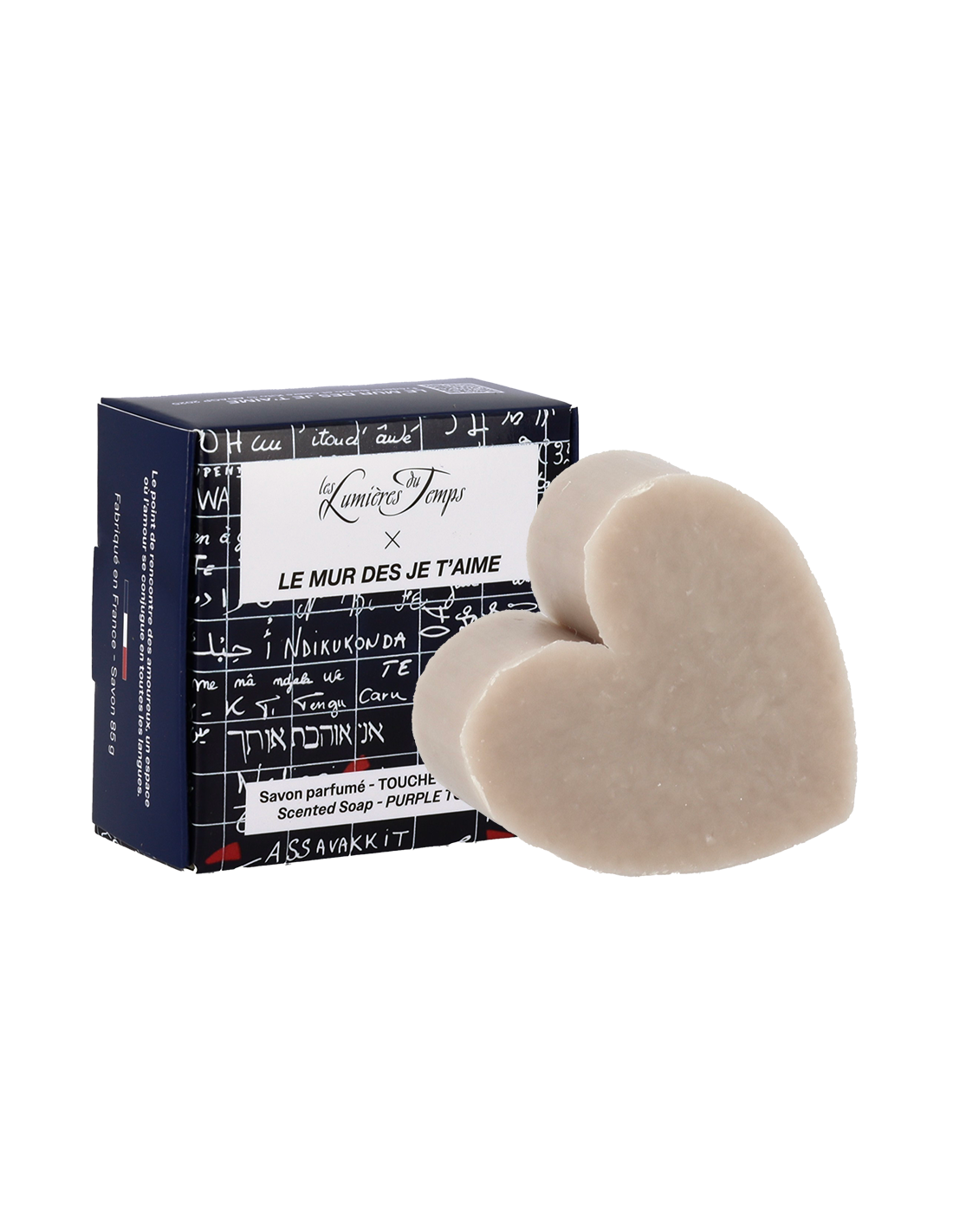 Les Lumières du Temps - Wholesale Hand Soap/Wash - Solid Soap Heart The Wall of I Love You 85 g Touch of Mauve0