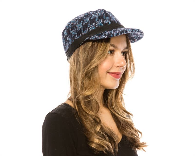 DNMC - Wholesale Newsboy/Schoolboy Hat - Women's - Women's Fashion Cadet Cap - Wool Blend - 2 Colors3