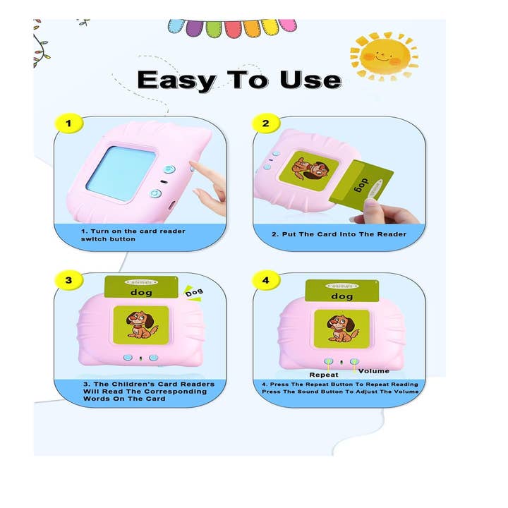 JSBlueRidge Toys – wholesale Learning cards – Child & baby – Talking Flash Cards Brain Development Kids Toy