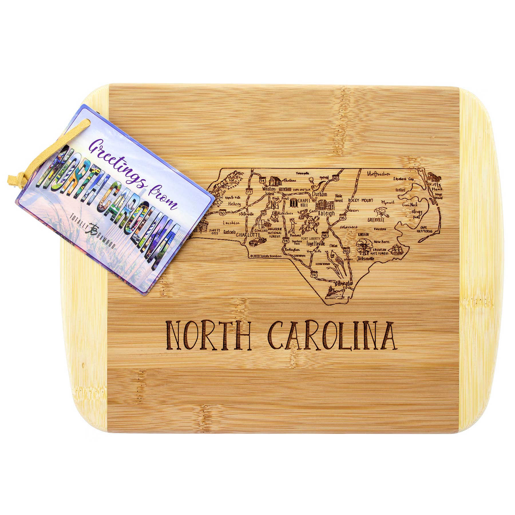 Totally Bamboo - Wholesale Cutting Board - A Slice of Life North Carolina Cutting & Charcuterie Board2