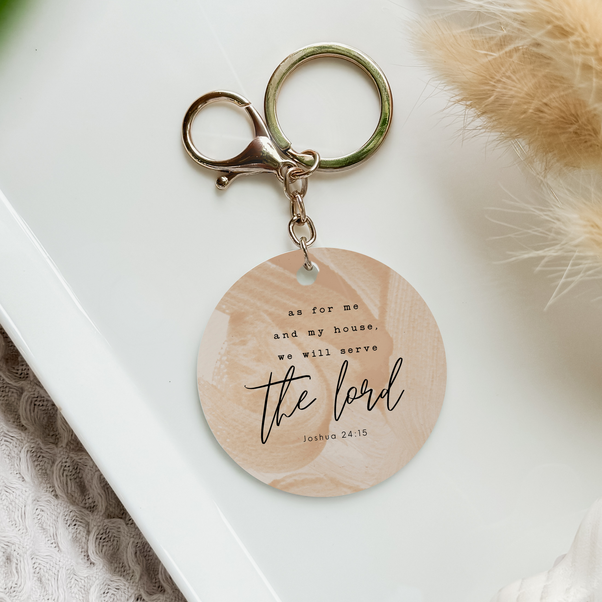 Faith & Life Christian Brands - Wholesale Keychain - Women's - Serve the Lord Housewarming Gift Acrylic Keychain0