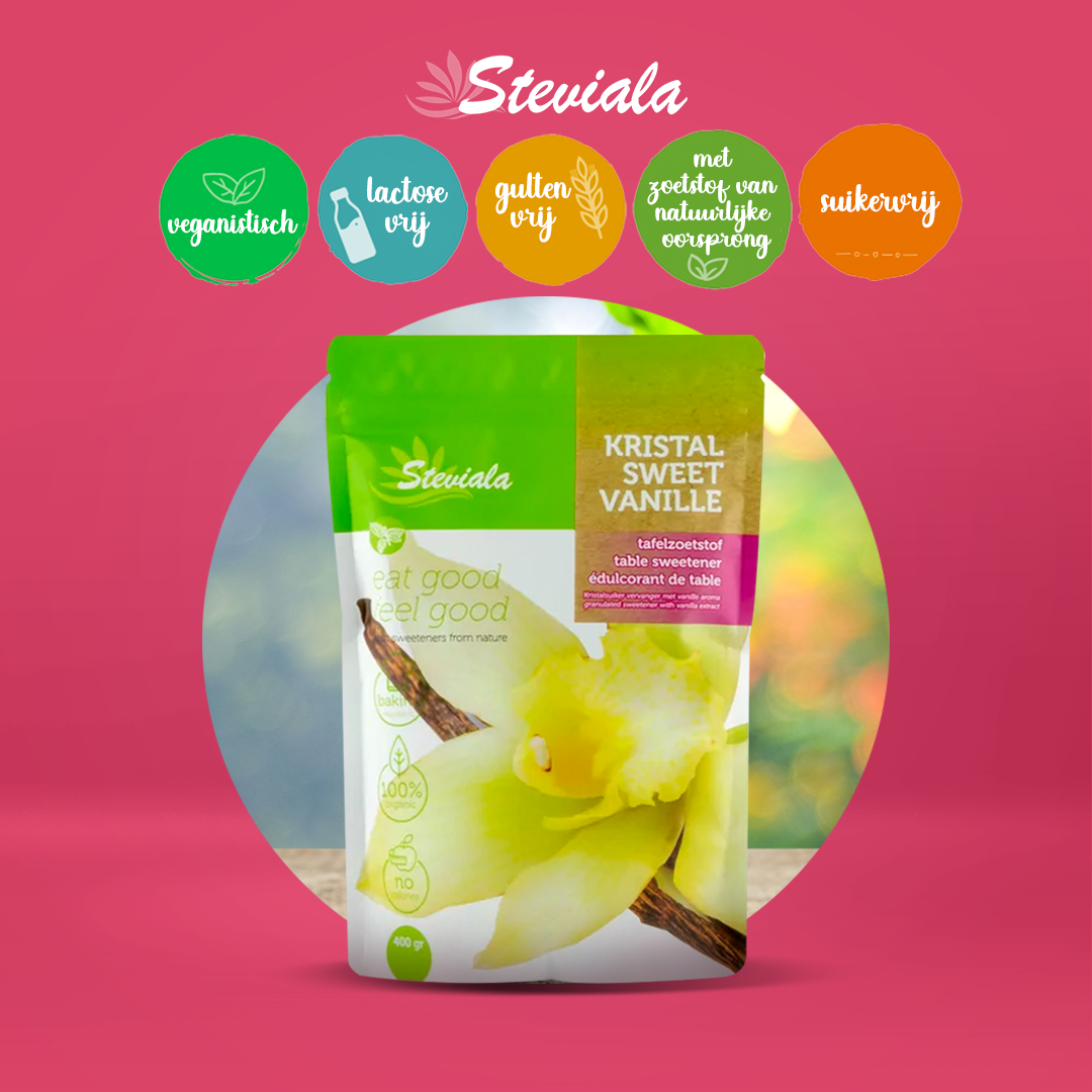 Meezy - Wholesale Suiker - Steviala Kristal Sweet Vanille - Kristalsuiker - 400g1