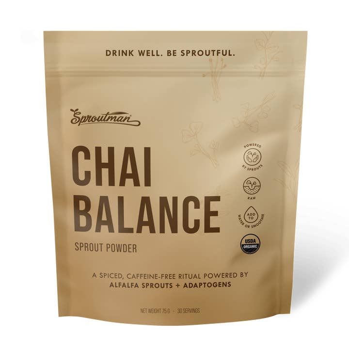 Poudre à germer Chai Balance Superfood pour la vente par Sproutman