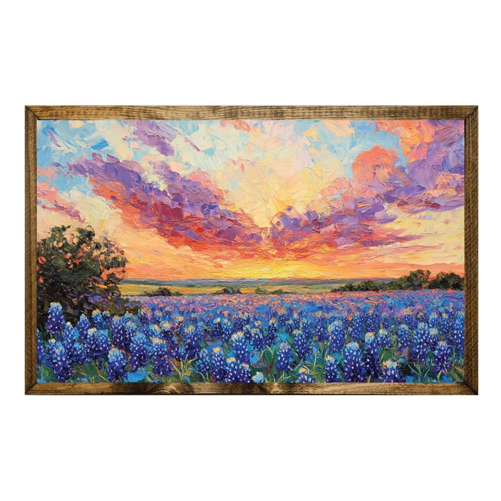 TIMBERLAND FRAME SUNSET OVER BLUEBONNET FIELD
for wholesale by Jarmz Designs