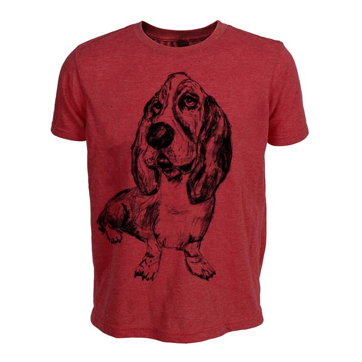 Basset Hound : Kid's Tee for wholesale by Megan Lee Designs