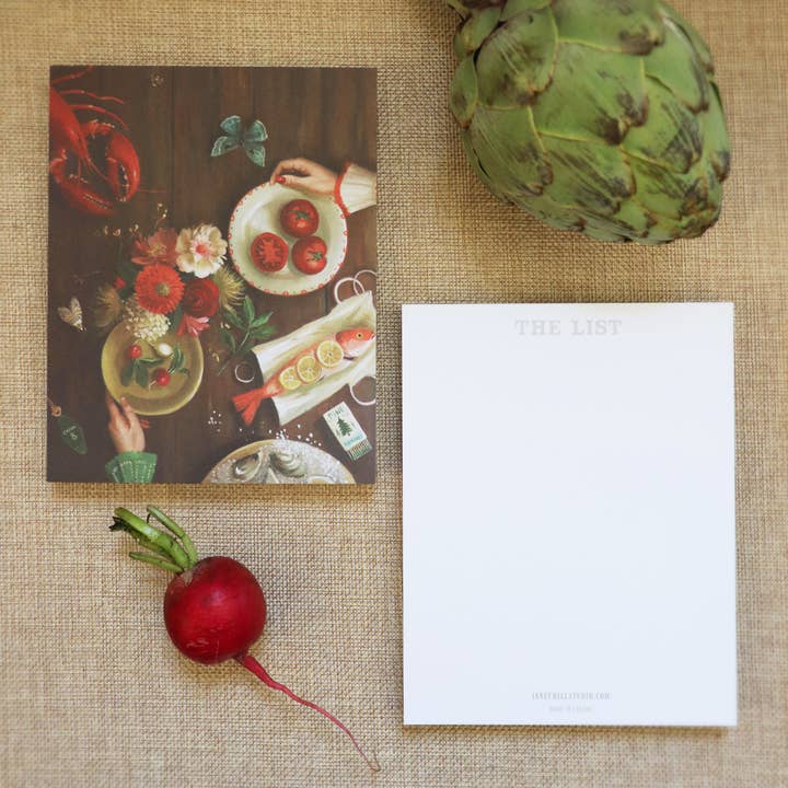 JANET HILL STUDIO - Wholesale Notepad - 'The List' Tear-away Notepad1