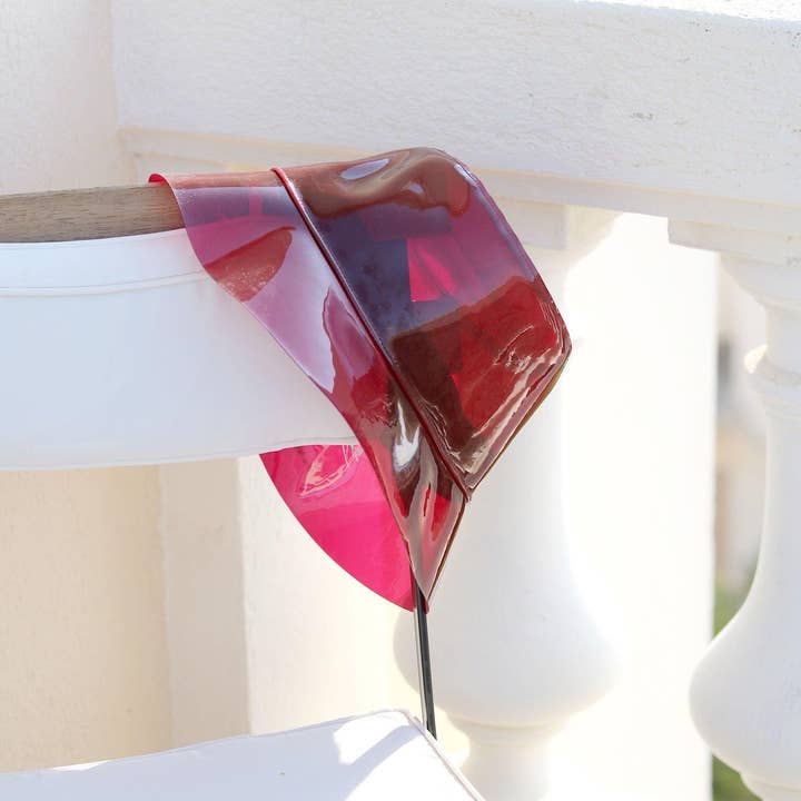 Lastelier – Acessório de chapéu - Mulher por atacado – Moulin Rouge ® x Lastelier - Bob Ibiza vermelho transparente7