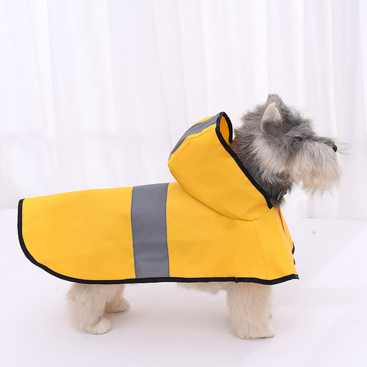 Yellow Large Dog Raincoat – Waterproof with Reflective_CWMM7311 for wholesale on Faire0
