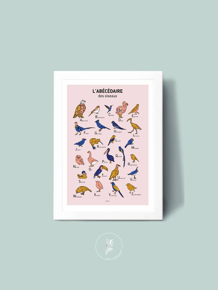 Bird Alphabet for wholesale by Mrjcrrart