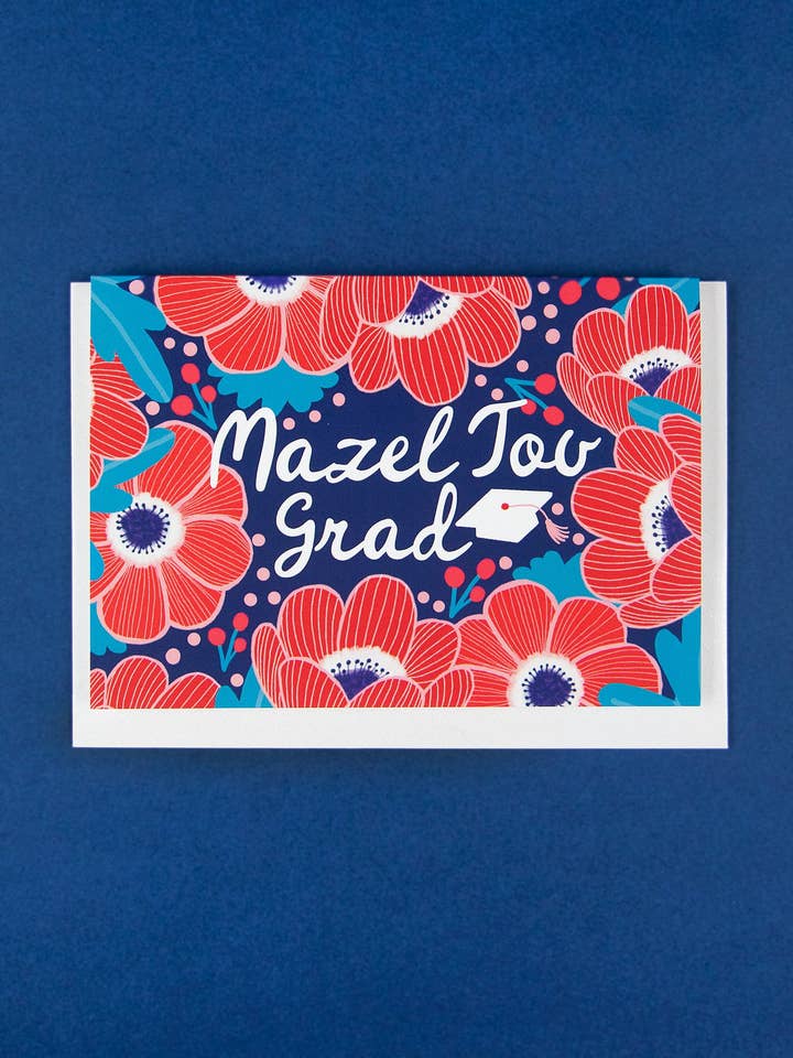 Carte de félicitations Mazel Tov | Carte de remise de diplôme juive pour la vente par Oy Vey Crafts