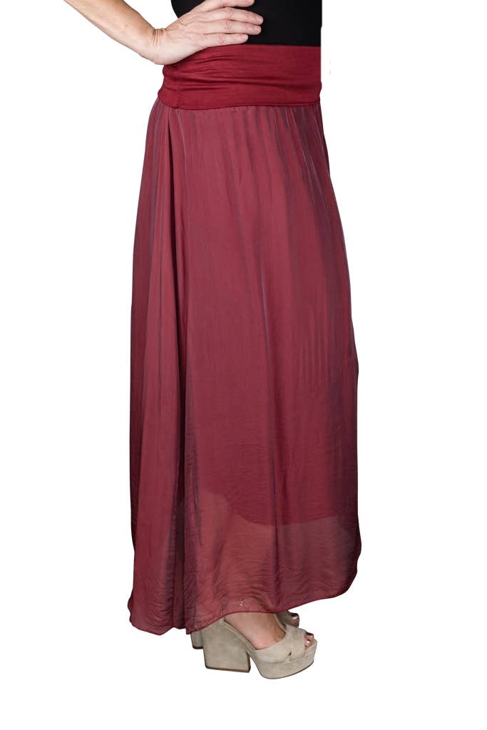 TINA Stephens Italy/Tees By Tina - Vendita all'ingrosso Gonna - Donna - Gonna in vita pieghevole in seta Brenda (SL204)10