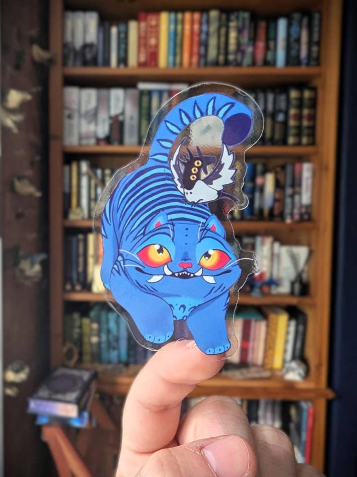 Kpop demon hunters derpy translucent sticker, playful derpy for wholesale by Geek and Artsy