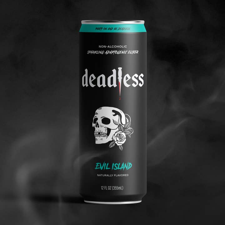 Evil Island Sparkling Adaptogen + Nootropic Elixir 4-pack for wholesale by Deadless - Adaptogenic Elixir