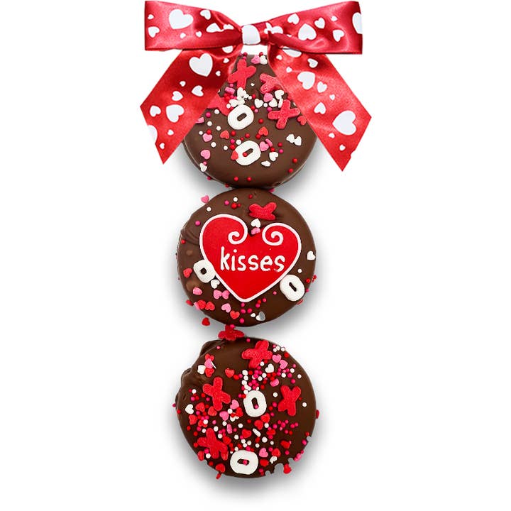 Chocolate Covered Three Piece Ore-ohs - Valentine's Day for wholesale by David Bradley Chocolatier
