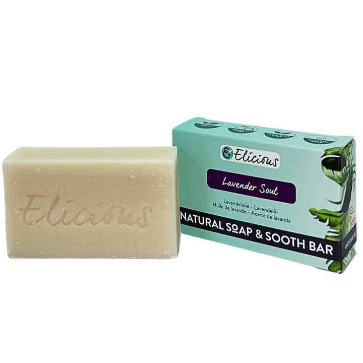 Sabonete natural artesanal Lavender Soul 100g por atacado de Elicious