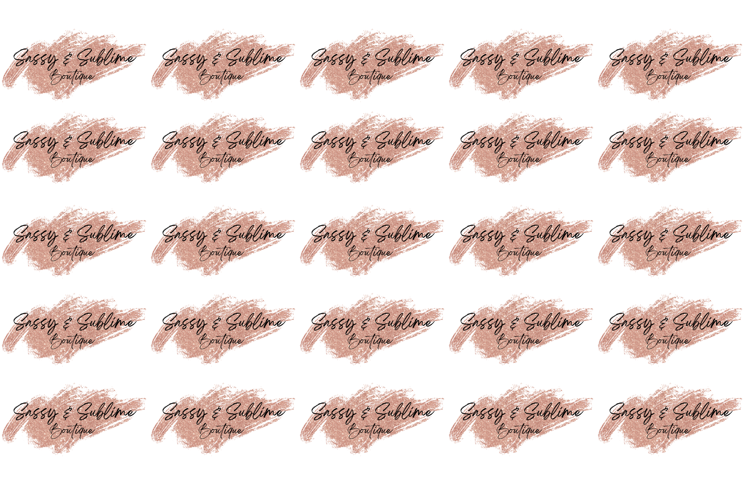 Sassy and Sublime - Vente Transfert pour sublimation - Logo personnalisé Tag TRANSFERS - DTF Transfer0