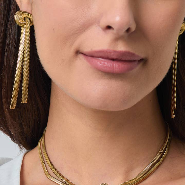 BYREN | ÉLINE L'ATELIER - Vendita all'ingrosso Orecchini pendenti - Orecchini in acciaio inossidabile 124AQ2672