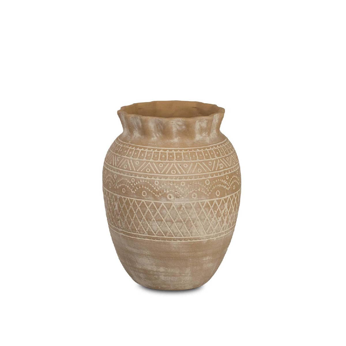 Andrea House - Wholesale Vase - Beige ceramic vase Binibeca1