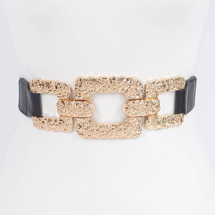 Multi Metal Plus Size Elastic Belt HB8625 for wholesale by 3AM BY H&D ACCESSORIES