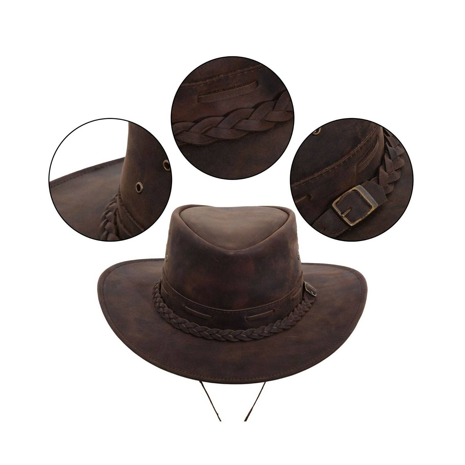 Lesa collection inc - Wholesale Cowboy Hat - Unisex - Rustic  Leather Hat  Cowboy, Cowgirl Hat Western Hat For Men1