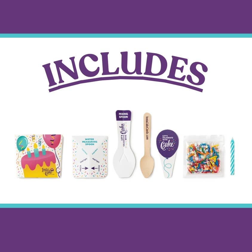 InstaCake Cards – wholesale Cake mix – Celebration Cake Kit - Vanilla Confetti2