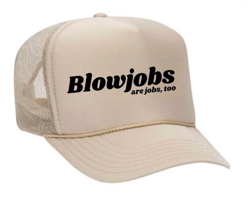 Inappropriate Trucker Hats - Wholesale Trucker Hat - Women's - Blowjobs Are Jobs, Too Trucker Hat2