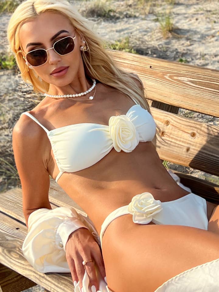 Tessa Rose Bikiniunderdele - Elfenben for engroshandel hos Style Sapphire