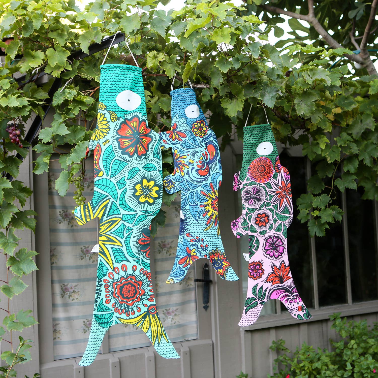 MADAME MO – Engroshandel 3D-vægkunst – Pink Blossom Koinobori - vægdekoration10